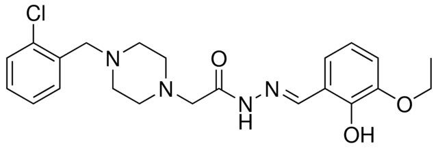 2-(4-(2-CL-BENZYL)-1-PIPERAZINYL)-N'-(3-ETHOXY-2-HO-BENZYLIDENE)ACETOHYDRAZIDE