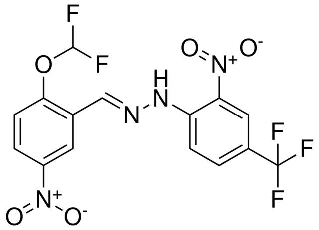 2-(DIFLUOROMETHOXY)-5-NITROBENZALDEHYDE [2-NITRO-4-(TRIFLUOROMETHYL)PHENYL]HYDRAZONE