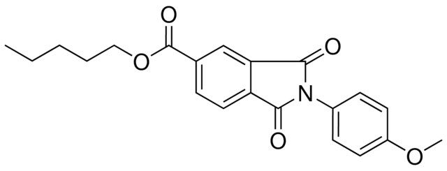 2-(4-MEO-PH)-1,3-DIOXO-2,3-DIHYDRO-1H-ISOINDOLE-5-CARBOXYLIC ACID PENTYL ESTER