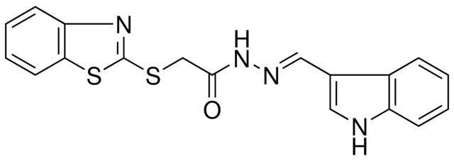 2-(BENZOTHIAZOL-2-YLSULFANYL)-ACETIC ACID (1H-INDOL-3-YLMETHYLENE)-HYDRAZIDE