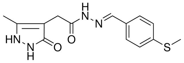 2-(5-METHYL-3-OXO-2,3-DIHYDRO-1H-PYRAZOL-4-YL)-N'-{(E)-[4-(METHYLSULFANYL)PHENYL]METHYLIDENE}ACETOHYDRAZIDE