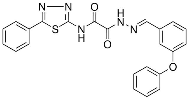 2-OXO-2-[(2E)-2-(3-PHENOXYBENZYLIDENE)HYDRAZINO]-N-(5-PHENYL-1,3,4-THIADIAZOL-2-YL)ACETAMIDE
