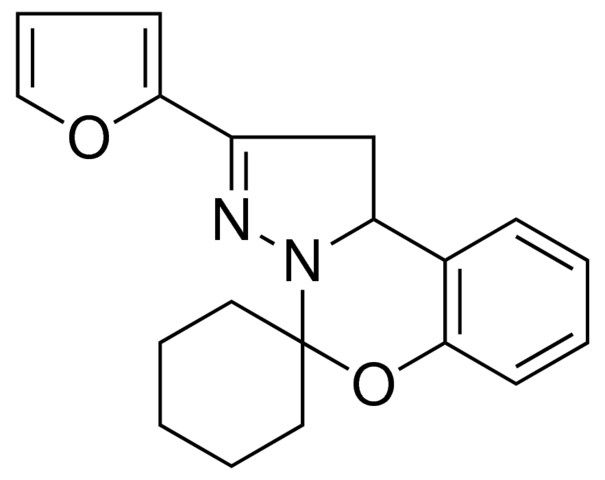 2-(FURAN-2-YL)-1,10B-DIHYDROSPIRO[BENZO[E]PYRAZOLO[1,5-C][1,3]OXAZINE-5,1'-CYCLOHEXANE]