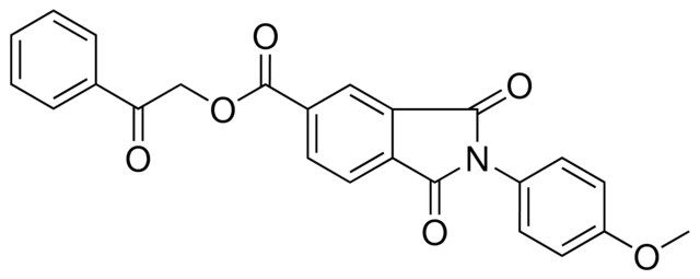 2-OXO-2-PHENYLETHYL 2-(4-METHOXYPHENYL)-1,3-DIOXO-5-ISOINDOLINECARBOXYLATE