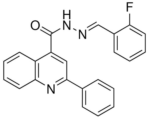 2-PHENYL-QUINOLINE-4-CARBOXYLIC ACID (2-FLUORO-BENZYLIDENE)-HYDRAZIDE