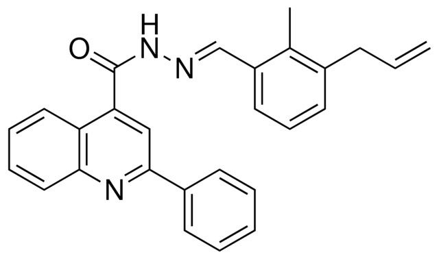 2-PHENYL-QUINOLINE-4-CARBOXYLIC ACID (3-ALLYL-2-METHYL-BENZYLIDENE)-HYDRAZIDE
