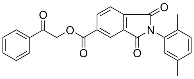 2-OXO-2-PHENYLETHYL 2-(2,5-DIMETHYLPHENYL)-1,3-DIOXO-5-ISOINDOLINECARBOXYLATE
