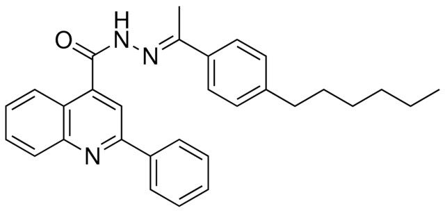 2-PHENYL-QUINOLINE-4-CARBOXYLIC ACID (1-(4-HEXYL-PHENYL)-ETHYLIDENE)-HYDRAZIDE