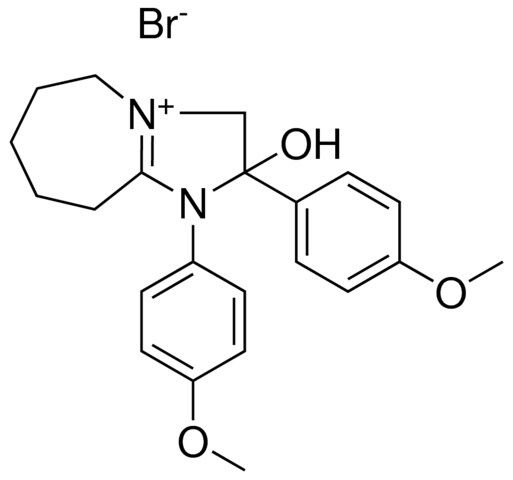 2-HYDROXY-1,2-BIS(4-METHOXYPHENYL)-1H,2H,3H,5H,6H,7H,8H,9H-IMIDAZO[1,2-A]AZEPIN-4-IUM BROMIDE