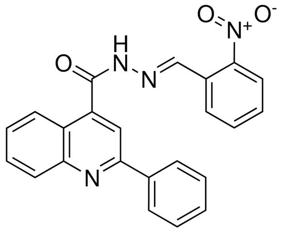 2-PHENYL-QUINOLINE-4-CARBOXYLIC ACID (2-NITRO-BENZYLIDENE)-HYDRAZIDE