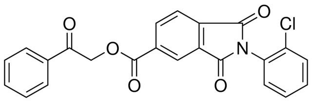 2-OXO-2-PHENYLETHYL 2-(2-CHLOROPHENYL)-1,3-DIOXO-5-ISOINDOLINECARBOXYLATE
