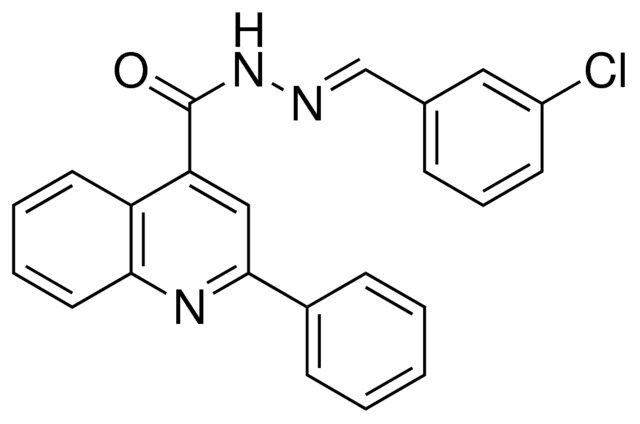 2-PHENYL-QUINOLINE-4-CARBOXYLIC ACID (3-CHLORO-BENZYLIDENE)-HYDRAZIDE