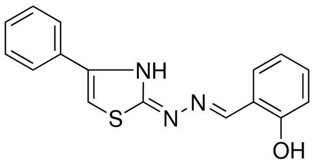 2-HYDROXYBENZALDEHYDE (4-PHENYL-1,3-THIAZOL-2(3H)-YLIDENE)HYDRAZONE