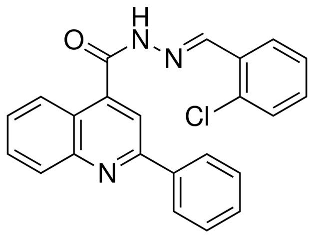 2-PHENYL-QUINOLINE-4-CARBOXYLIC ACID (2-CHLORO-BENZYLIDENE)-HYDRAZIDE