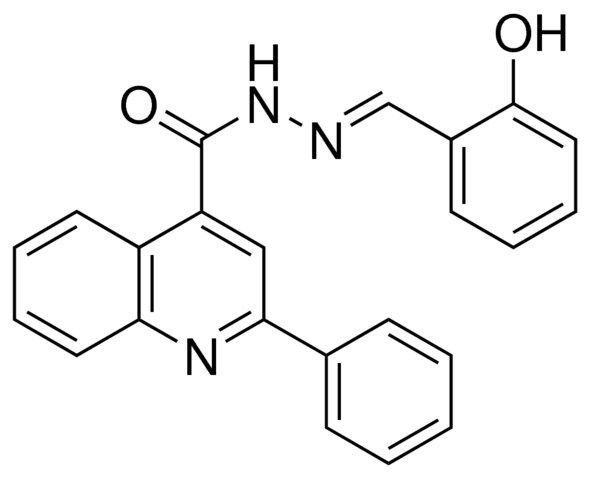 2-PHENYL-QUINOLINE-4-CARBOXYLIC ACID (2-HYDROXY-BENZYLIDENE)-HYDRAZIDE