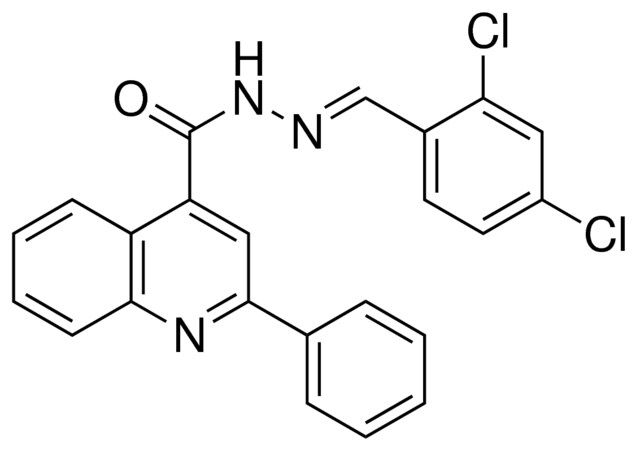 2-PHENYL-QUINOLINE-4-CARBOXYLIC ACID (2,4-DICHLORO-BENZYLIDENE)-HYDRAZIDE
