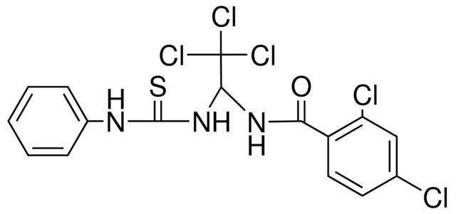 2,4-DICHLORO-N-(2,2,2-TRICHLORO-1-(3-PHENYL-THIOUREIDO)-ETHYL)-BENZAMIDE