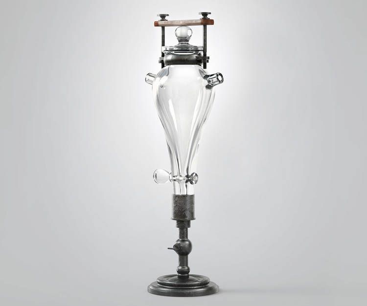 迪许研究氢氧混合爆炸的装置(Cavendish's Eudiometer for Determining the Composition of Water) 迪许研究氢氧混合爆炸的装置(Cavendish's Eudiometer for Determining the Composition of Water)