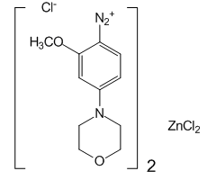 2-Methoxy-4-morpholinobenzenediazonium chloride, zinc chloride double salt