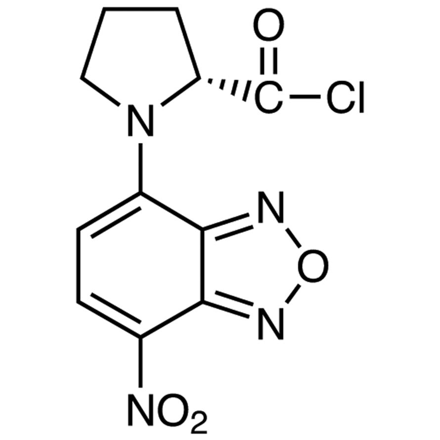 (R)-(+)-NBD-Pro-COCl [=(R)-(+)-4-Nitro-7-(2-chloroformylpyrrolidin-1-yl)-2,1,3-benzoxadiazole] [HPLC Labeling Reagent for e.e. Determination]