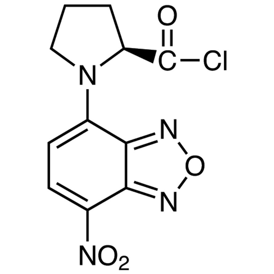 (S)-(-)-NBD-Pro-COCl [=(S)-(-)-4-Nitro-7-(2-chloroformylpyrrolidin-1-yl)-2,1,3-benzoxadiazole] [HPLC Labeling Reagent for e.e. Determination]
