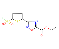 3-(5-Chlorosulfonyl-thiophen-2-yl)-[1,2,4]oxadiazole-5-carboxylic acid ethyl ester