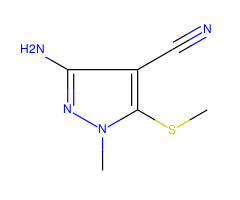 1-METHYL-3-AMINO-4-CYANO-5-METHYLSULFANYLPYRAZOLE