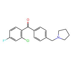 2-chloro-4-fluoro-4'-pyrrolidinomethyl benzophenone