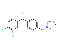 3-chloro-4-fluoro-4'-pyrrolidinomethyl benzophenone