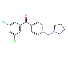 3,5-dichloro-4'-pyrrolidinomethyl benzophenone