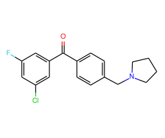 3-chloro-5-fluoro-4'-pyrrolidinomethyl benzophenone