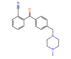 2-cyano-4'-(4-methylpiperazinomethyl) benzophenone