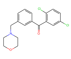 2,5-dichloro-3'-morpholinomethyl benzophenone