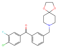 4-chloro-3'-[8-(1,4-dioxa-8-azaspiro[4.5]decyl)methyl]-3-fluorobenzophenone