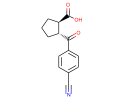 trans-2-(4-cyanobenzoyl)cyclopentane-1-carboxylic acid