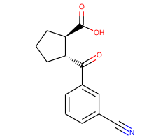 trans-2-(3-cyanobenzoyl)cyclopentane-1-carboxylic acid