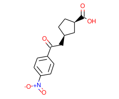 cis-3-[2-oxo-2-(4-nitrophenyl)ethyl]cyclopentane-1-carboxylic acid