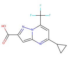 5-Cyclopropyl-7-trifluoromethyl-pyrazolo[1,5- a ]pyrimidine-2-carboxylic acid