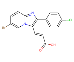 3-[6-Bromo-2-(4-chloro-phenyl)-imidazo[1,2-a]-pyridin-3-yl]-acrylic acid