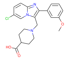 1-{[6-Chloro-2-(3-methoxyphenyl)imidazo[1,2-a]pyridin-3-yl)methyl}piperidine-4-carboxylic acid