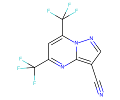5,7-Bis(trifluoromethyl)-3-cyanopyrazolo[1,5-a]-pyrimidine