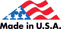 Made in USA flag with black text below
