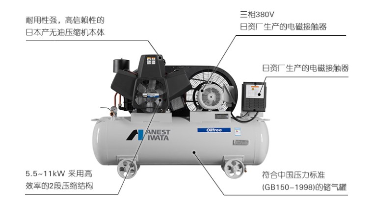 岩田TFPJ55-10活塞式空压机结构特点
